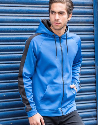 Sports Polyester Zipped Hoodie